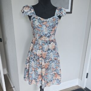 Floral Blue Dress